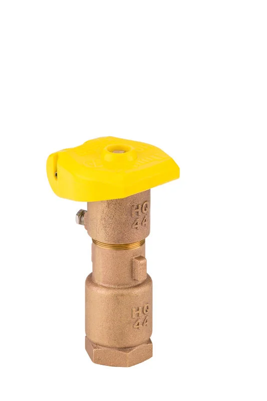 HQ Quick Coupler, 1" (25 mm) female inlet, 1 slot, 2-piece body; compatible with HK-44 Quick Coupler Key, HS-1 or HS-2 Hose Swivel, and yellow lid - Image 1