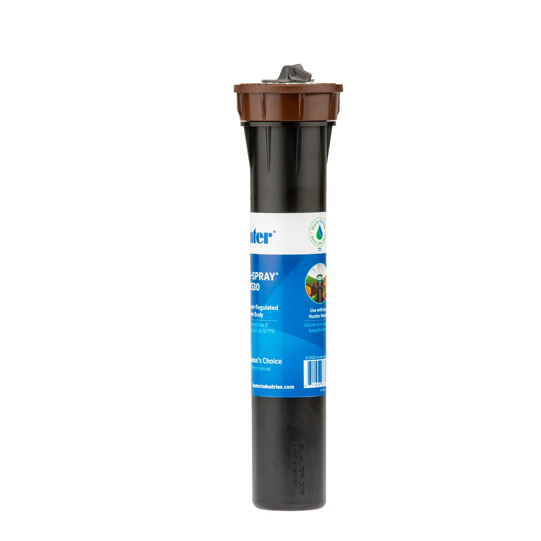 Pro-Spray PRS30 Sprinkler Body, 15 cm pop-up with 2.1 bar; 210 kPa pressure regulator, check valve, ½" inlet, and brown cap; no side inlet, accepts female thread nozzles - Image 1