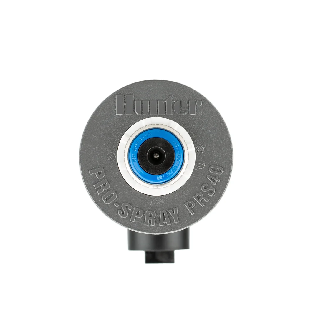 Pro-Spray PRS40 Sprinkler Body, 30 cm pop-up with 2.8 bar; 280 kPa pressure regulator, check valve, ½" inlet, and grey cap; no side inlet, accepts female thread nozzles - Image 1