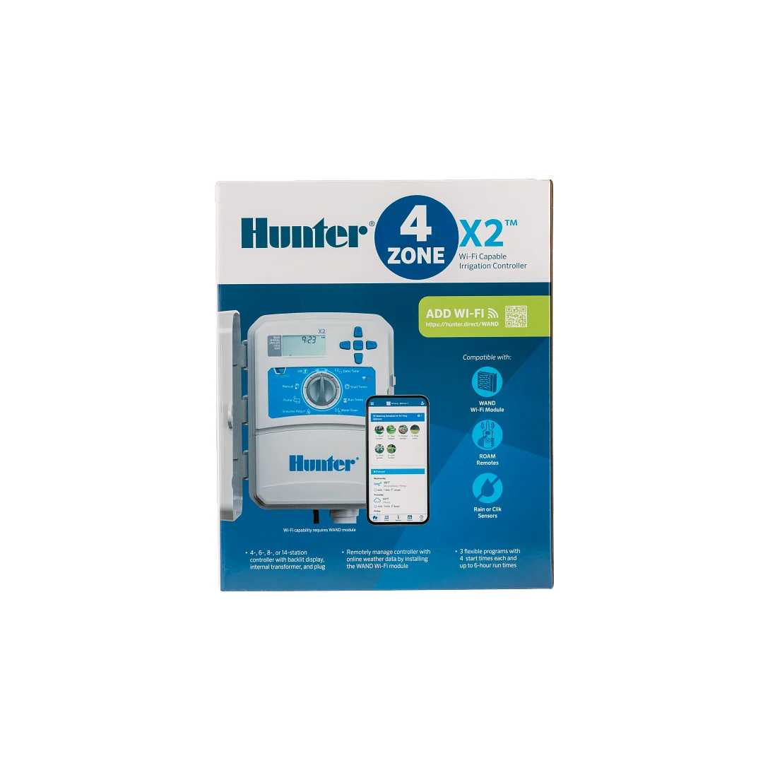 X2 Controller, fixed 4-station, plastic wall mount cabinet, 230 VAC with European connection and no plug - Image 1